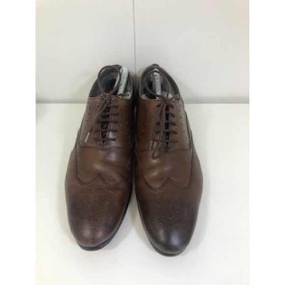 Vintage Ted Baker Wingtips Saddle Leather Lace-Up Oxford Dress Shoes Brown US 9